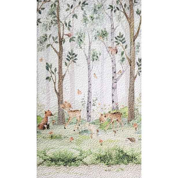 Fototapeta do dětského pokoje les zvířata vinylová flizelina 159 cm x 270 cm