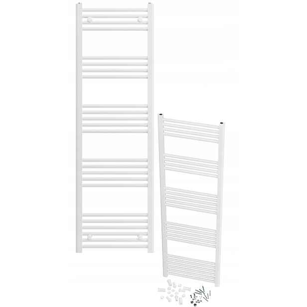 Koupelnový Žebříkový Radiátor Bílý 50x160 cm Radiátor Montáž 180° Breno