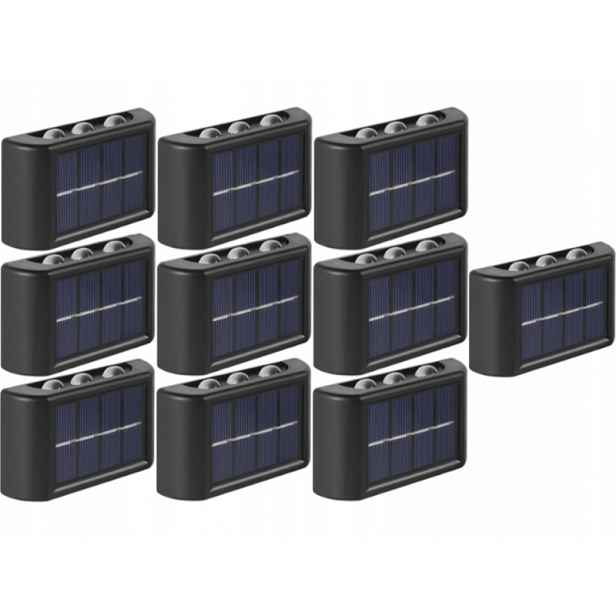 10 x Solární nástěnné svítidlo Led lampa na domek Altán