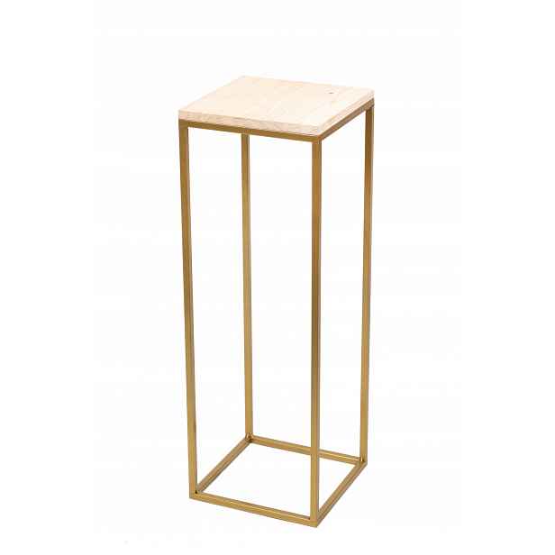 Držák Na Květináč Kovový Stojan Na Květiny Zlatý 70 CM Loft Polský