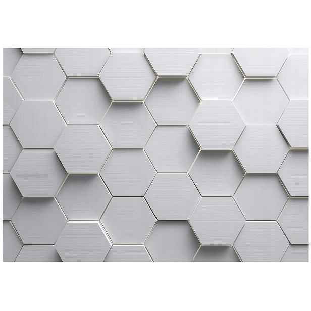 Fototapeta Pro Děti 3D Hexagony Šedá Do Dětského Pokoje 150x105
