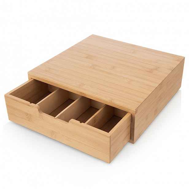 Organizér na kapsle do kávy z bambusu