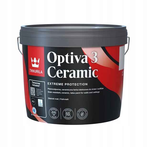 Tikkurila Barva Optiva Ceramic Matt 3 bílá Baza "C" 2.7L