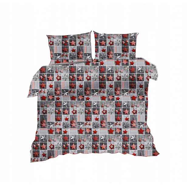 Vánoční Lůžkové Povlečení 100% Bavlna 160X200 Výrobce hvězdy Santa Claus Vánoce