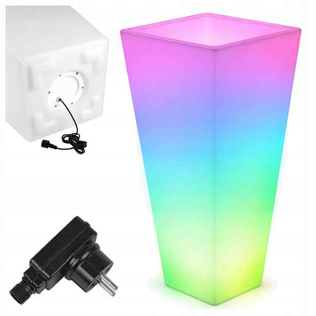 Donica Květináč Led Rgb 20L Zahradní lampa 230V venkovní IP44 na květiny