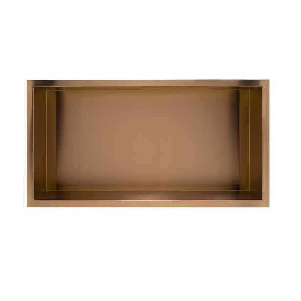 Koupelnová Nástěnná Polička Měděná 60x30x7CM Nerezová Ocel