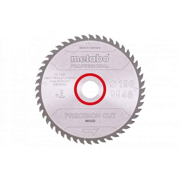 Metabo - Pilový kotouč na dřevo, 190x30 mm, 48 zubů 628035000