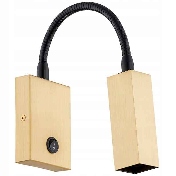 Nástěnná lampa, zlatá nástěnná lampa s vypínačem do obývacího pokoje Rockstar XX
