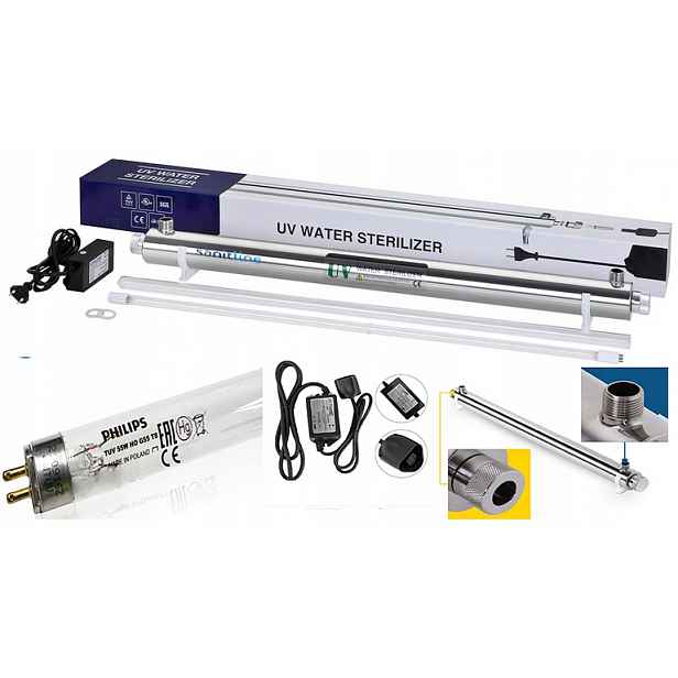 Uv Lampa Vodní Filtr Sterilizátor Baktericidní Lampa 30W Philips Atest Pzh