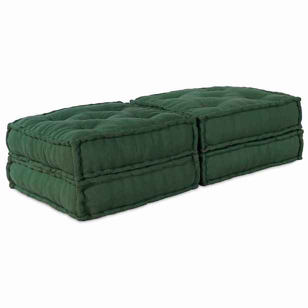 vidaXL Modulová pohovka 2 ks Textil Zelená 140 x 70 x 36 cm