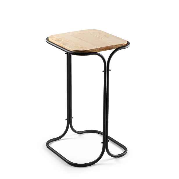 Kalune Design Odkládací stolek Shb-001-A z masivu černý/dub přírodní