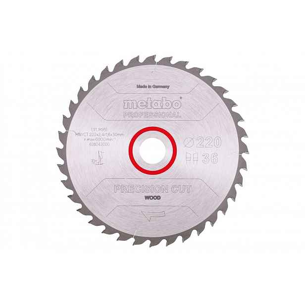 Metabo - Pilový kotouč na dřevo, 220x30 mm, 36 zubů 628042000