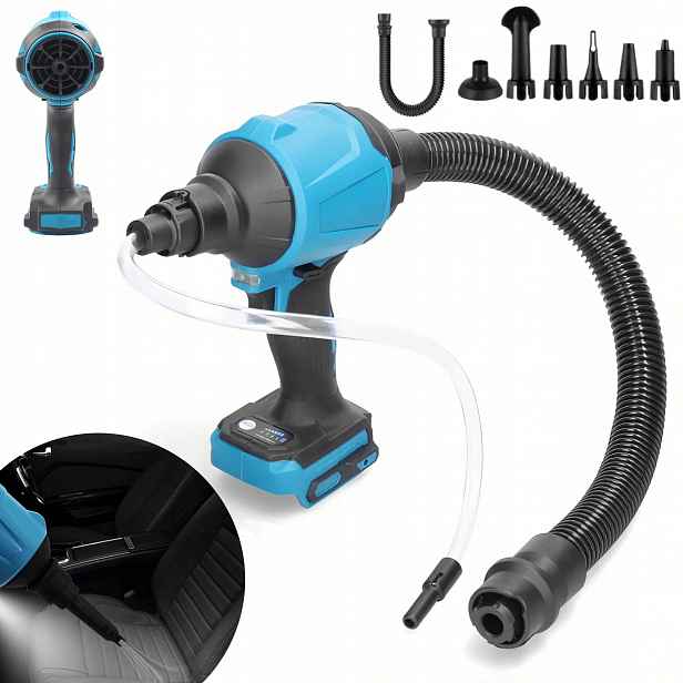 Mini Elektrické Dmychadlo Stlačený Vzduch Kompresor Duster Pro Makita