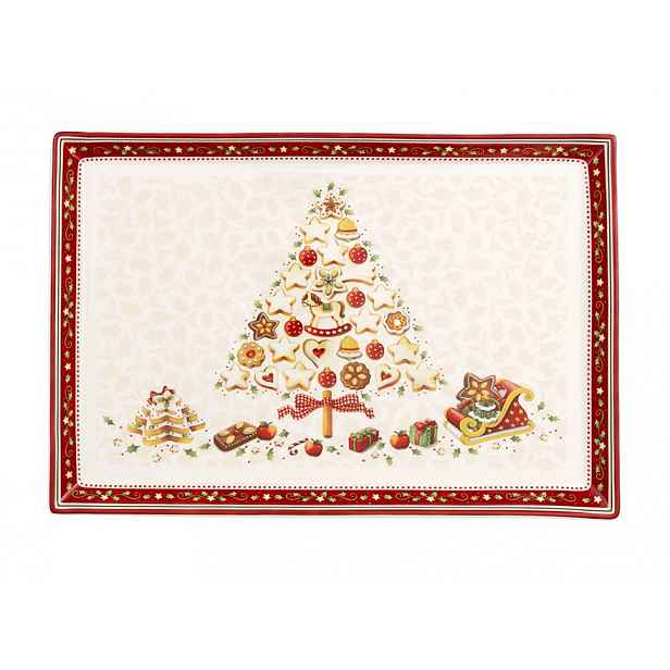 Villeroy & Boch Winter Bakery Delight podnos na dort / vánočku, 39 x 26,5 cm