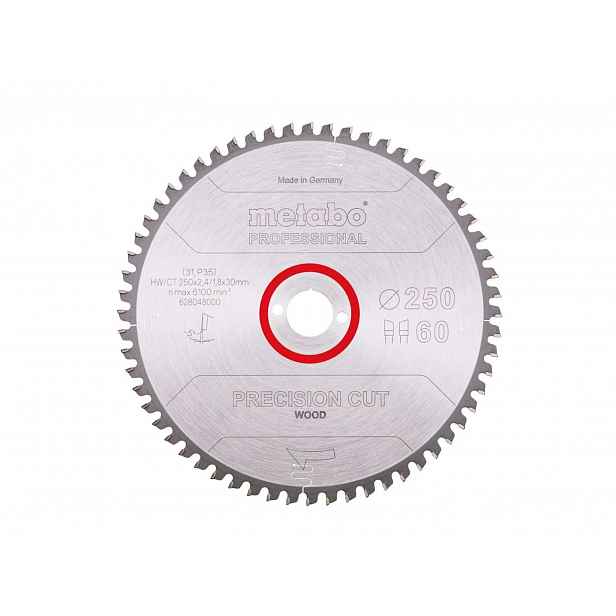 Metabo - Pilový kotouč na dřevo, 250x30 mm, 60 zubů 628048000