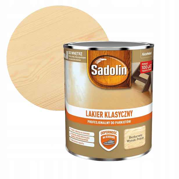 Sadolin Klasický lak na parkety a nábytek 4,5L Bezbarvý Vysoký Lesk