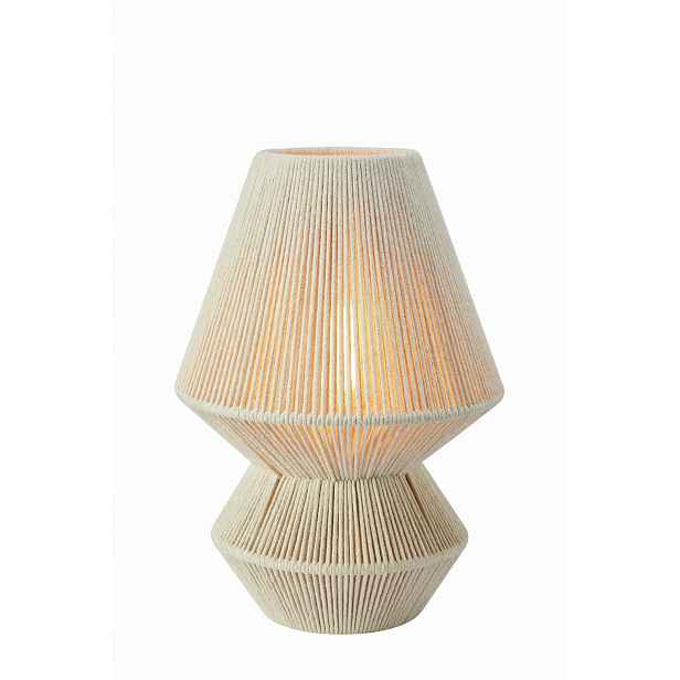 Stolní lampa Markslojd, béžová, z bavlněných provázků, do ložnice