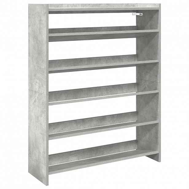 vidaXL Botník betonově šedý 80x25x100 cm kompozitní dřevo