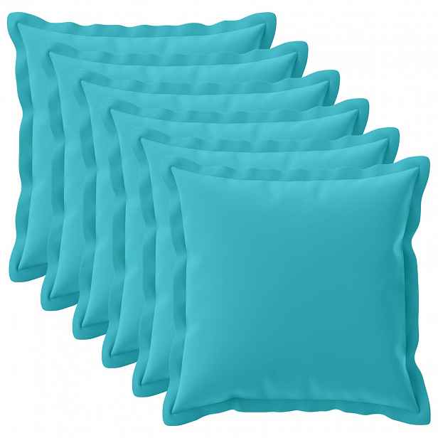vidaXL Povlak na polštář 6 ks HOUTEN Tyrkysová 55 x 55 cm Polyester