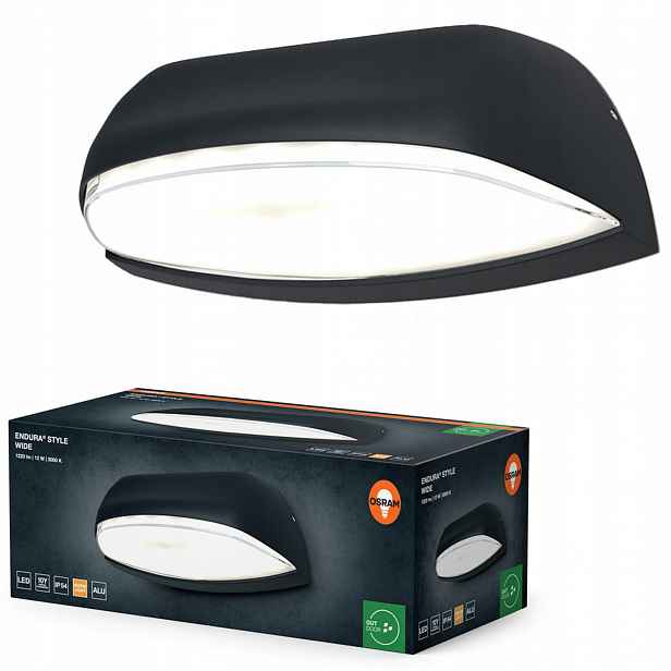 Zahradní nástěnné svítidlo Venkovní fasádní Led lampa 12W 530lm 3000K IP54 Osram