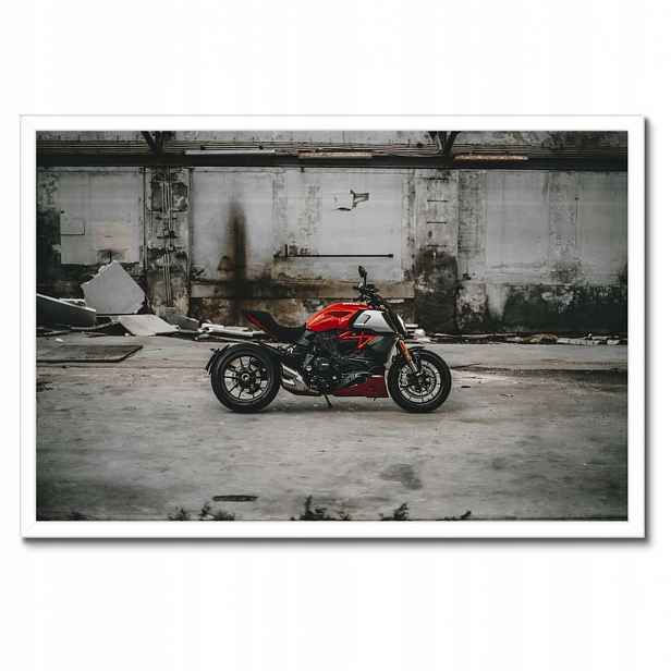 Plakáty v rámu 60x40 Červené Ducati Motocykl