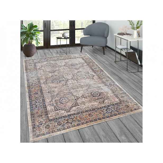 Kusový orientální koberec 140x190 cm FRANCO - modrý / vícebarevný