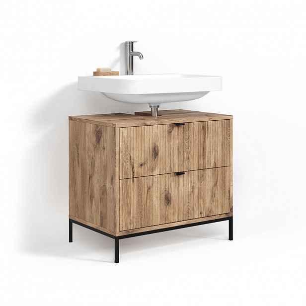 Livinity® DOLNÍ SKŘÍŇKA POD DŘEZ Aterno Dub Viking 70 x 63 cm Se 2 výsuvnými zásuvkami