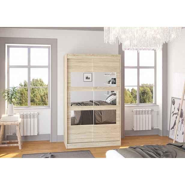 Skříň se zrcadlem 120 cm DADLIA - dub sonoma
