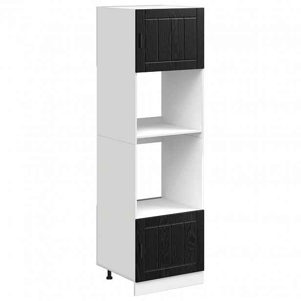 vidaXL Skříňka pro vestavnou troubu PORTO Černý dub 60 x 57 x 207 cm