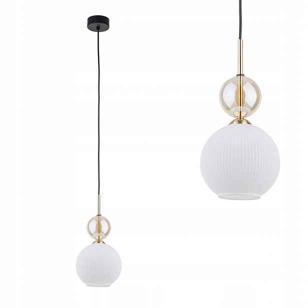 Závěsná lampa Sophia Cognac bílá, závit E14 nad stůl Tk Lighting