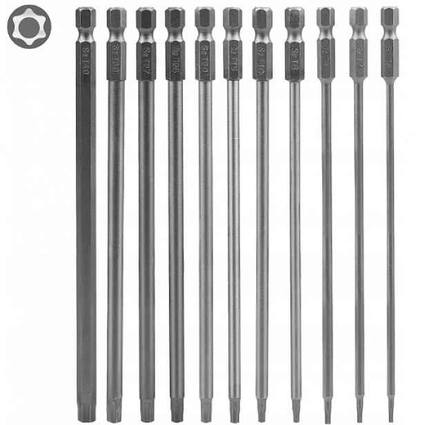 Dlouhé Bity Torx Klíče Sada Bitů 75 mm T6 T15 T20 T25 T27 T30 T40