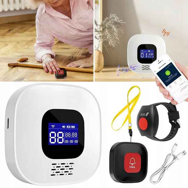 Alarm Pro Seniory Starší Nemocné, Tlačítko Pro Přivolání Pomoci, Náramek