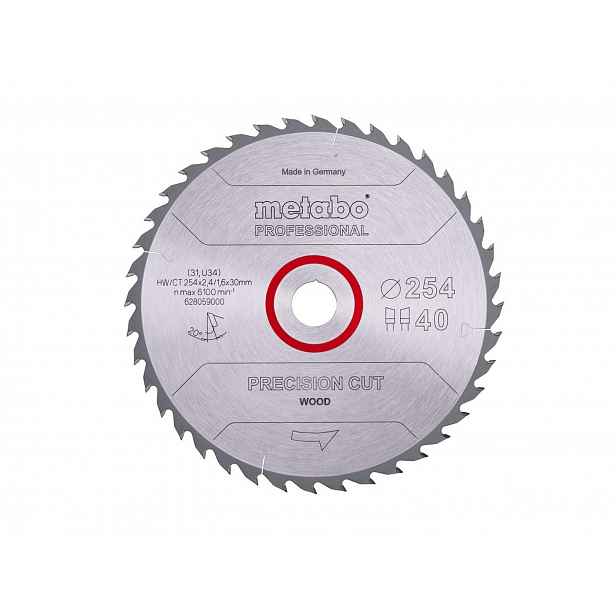 Metabo - Pilový kotouč na dřevo, 254x30 mm, 40 zubů 628059000