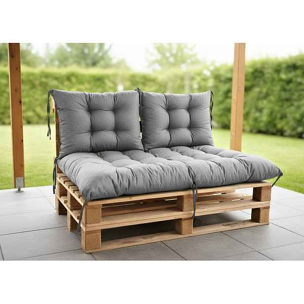Paletové prošívané sezení MATTEO SET - sedák 120x80 cm, 2x opěrka 60x40 cm, šedá color 23, Mybesthome mall VO