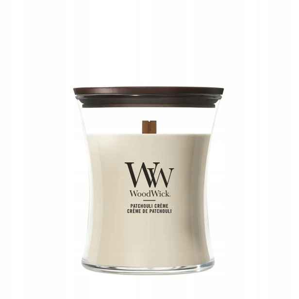 Střední svíčka Patchouli Creme WoodWick