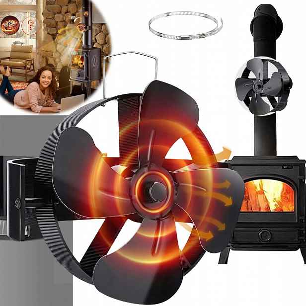 Termoelektrický Krbový Ventilátor Napájený Teplem, Krbový Ventilátor