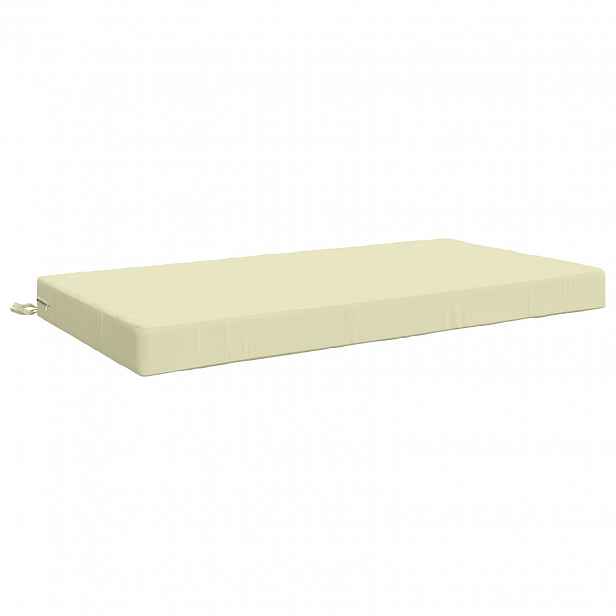 vidaXL Polštář na sedák SOEST 100% polyester Krémová 120 x 80 x 10 cm