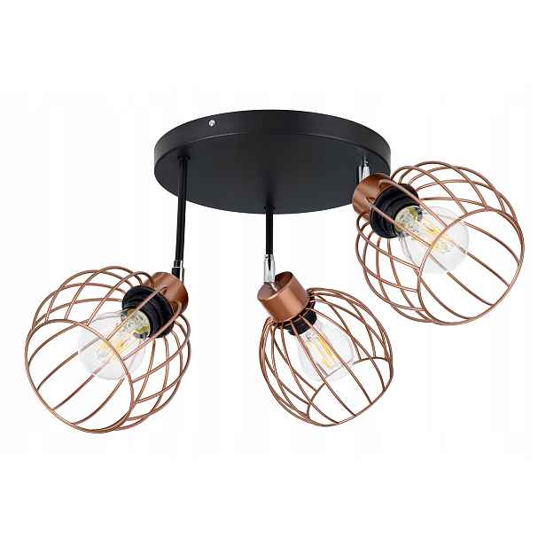 Lampa stropní svítidlo pohyb stropní lustr loft drát koule 3