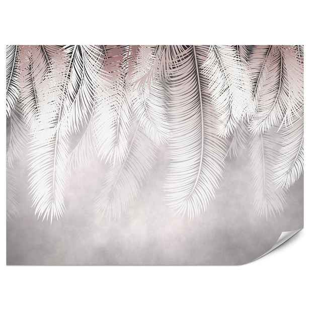Muralo FOTOTAPETA do Jídelny Velké Palmové Listy Boho Béžové 250x175