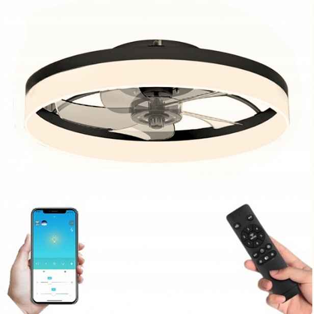 Stropní ventilátor s osvětlením Ring 50CM Stropní Svítidlo Větrák
