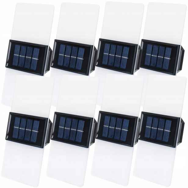 8 x Dekorativní nástěnné svítidlo Solární Led lampa Osvětlení domečku Altánky Terasa