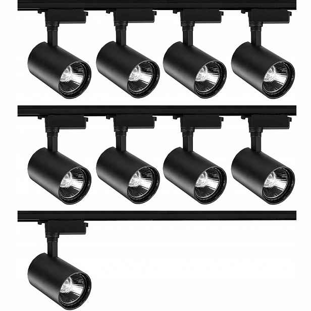 9 X Kolejnicový Reflektor Led Reflektorový Systém Osvětlení Kolejnicový Kolejnice