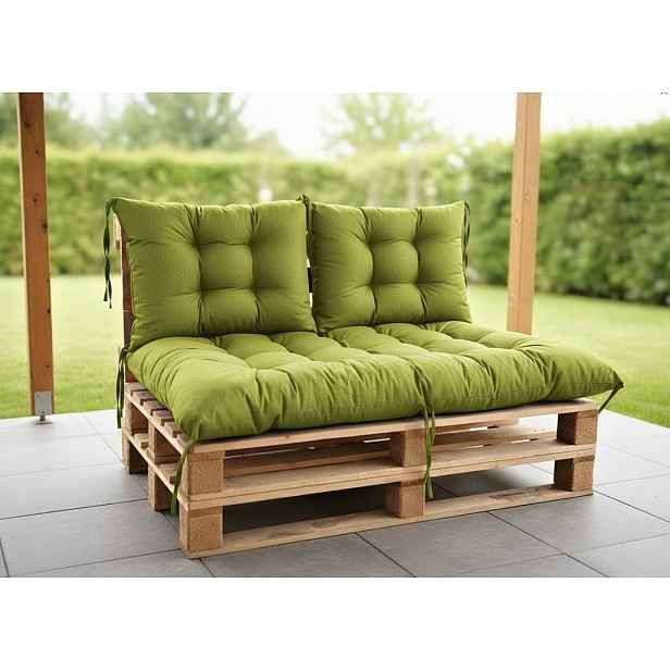 Paletové prošívané sezení MATTEO SET - sedák 120x80 cm, 2x opěrka 60x40 cm, olivová color 19, Mybesthome