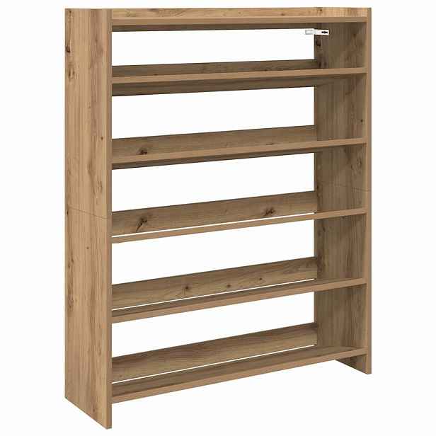 vidaXL Botník dub artisan 80x25x100 cm kompozitní dřevo