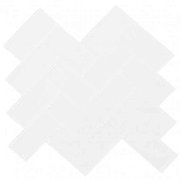 vidaXL Dlaždice vzoru rybí kosti 10 ks Bílá 30 x 30 cm