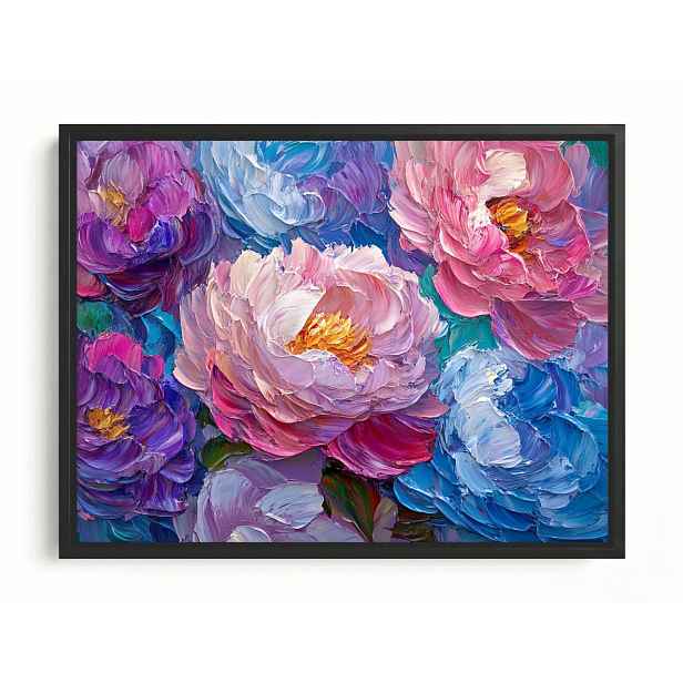 Obraz Rám Americký Box Příroda Květiny Pivoňky Kytice 80x60