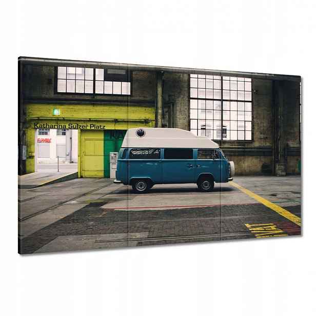 Obrazy 120x80 Modrý autobus Auto