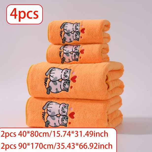 TEMU Sada 4 kusů zahrnuje 2 kusy 34*75Cm a 2 kusy 70*140Cm, 2 kusy 40*80Cm a 2 kusy 90*170Cm. Na tento Valentýnský den si užijte roztomilý vyšívaným