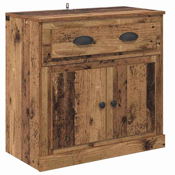 vidaXL Vysoký bufet Staré dřevo 70 x 35,5 x 67,5 cm Kompozitní dřevo