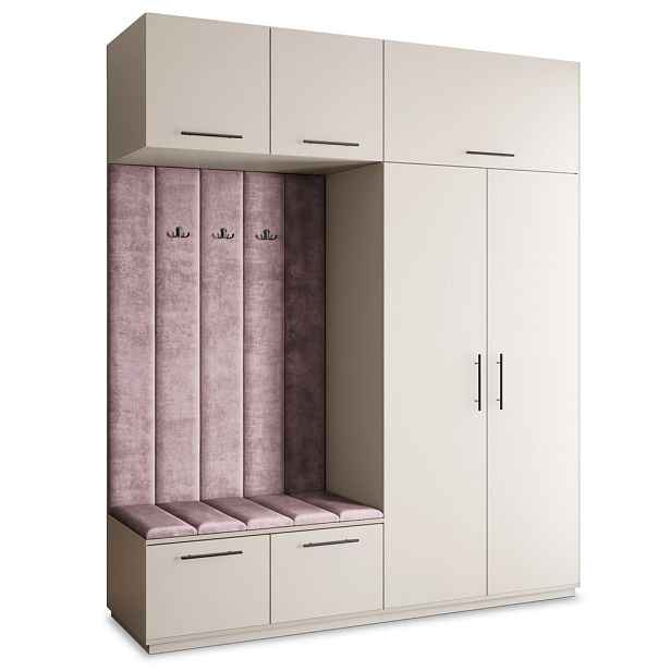 MASSENO MODERNÍ PŘEDSÍŇOVÁ SESTAVA REMA, 200/240/60 cm, kašmírová